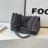 Casual Denim Bag with Metal Chain